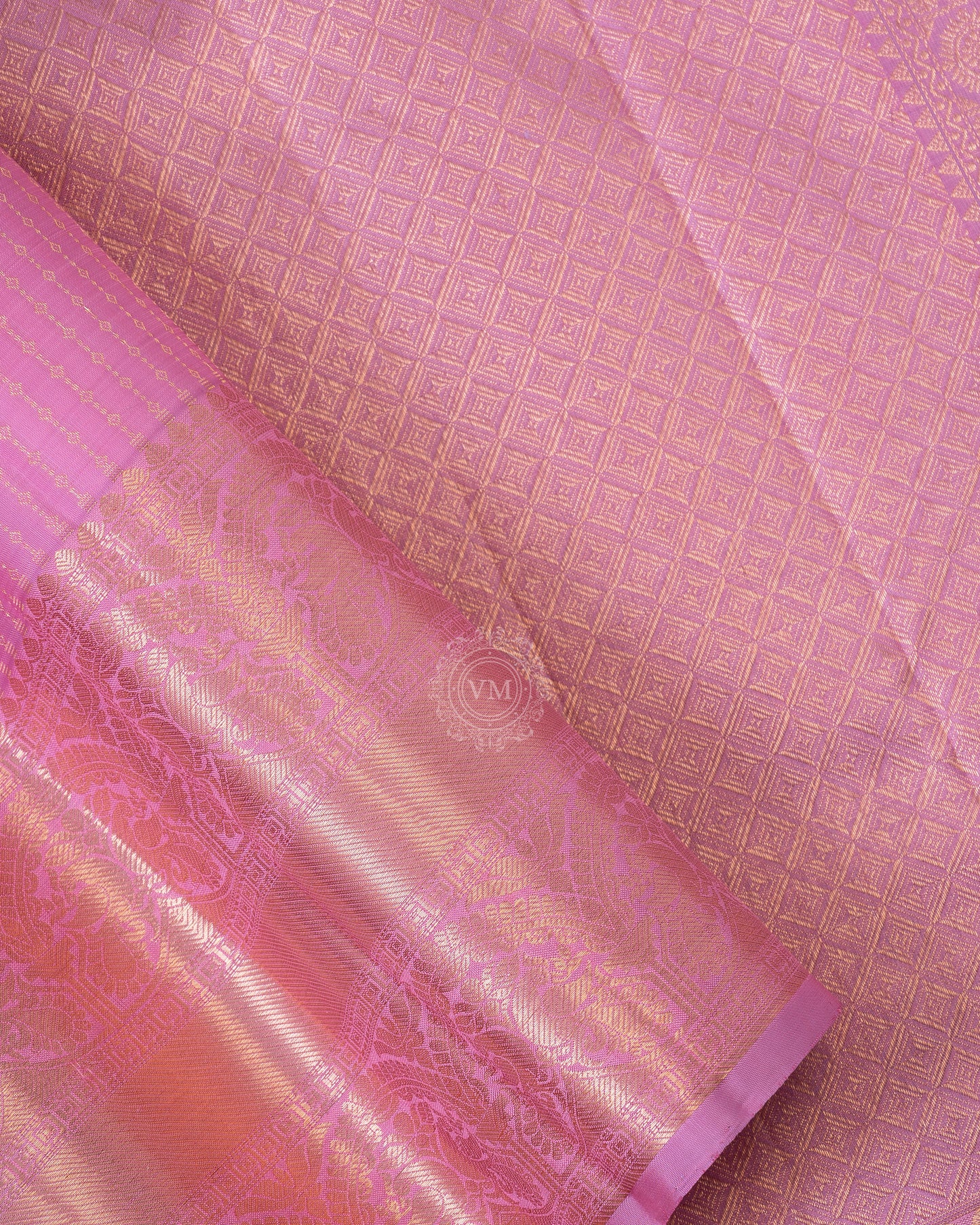 RUDDY PINK COLOUR KANCHIPURAM TRADITIONAL SILK SAREE