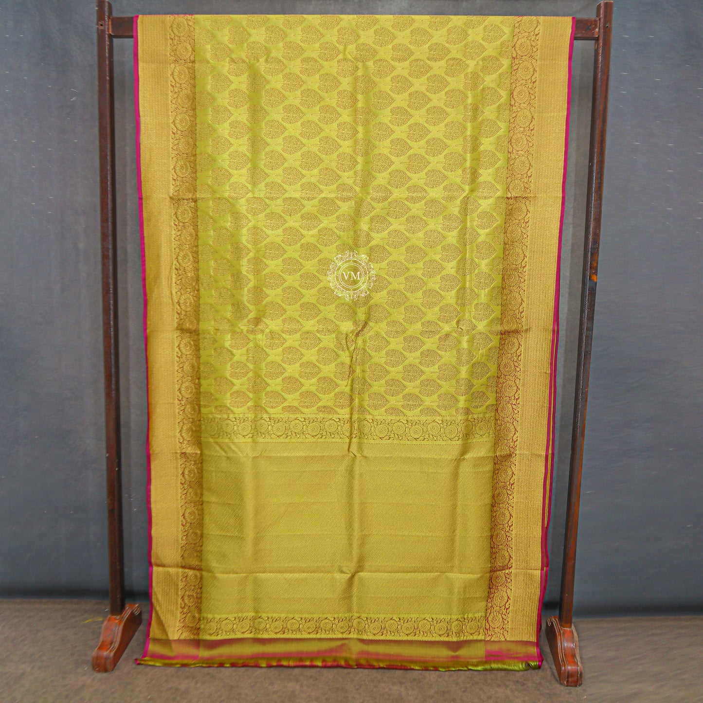 VM22082871 Dark Mustard with Sand Brown Semi silk saree