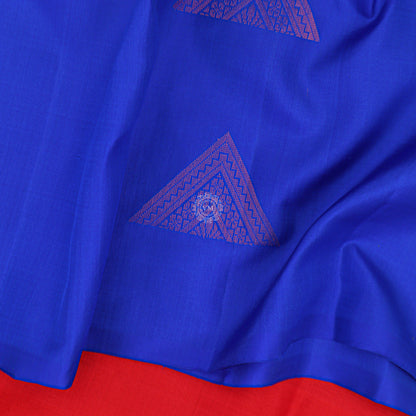 VM Ultramarine Blue with Persian Red Soft silk saree VM230869