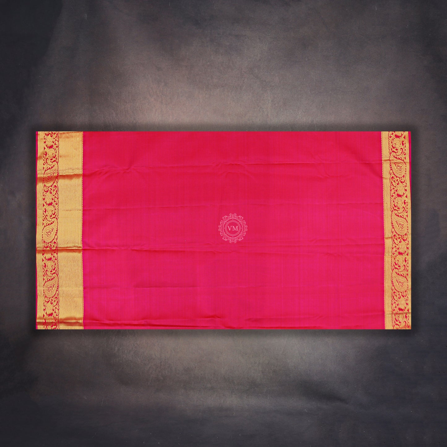 VM2307890 Old Gold with Pinkish Red kanchipuram wedding silk saree