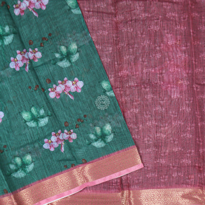 VM2308935 Linen cotton saree