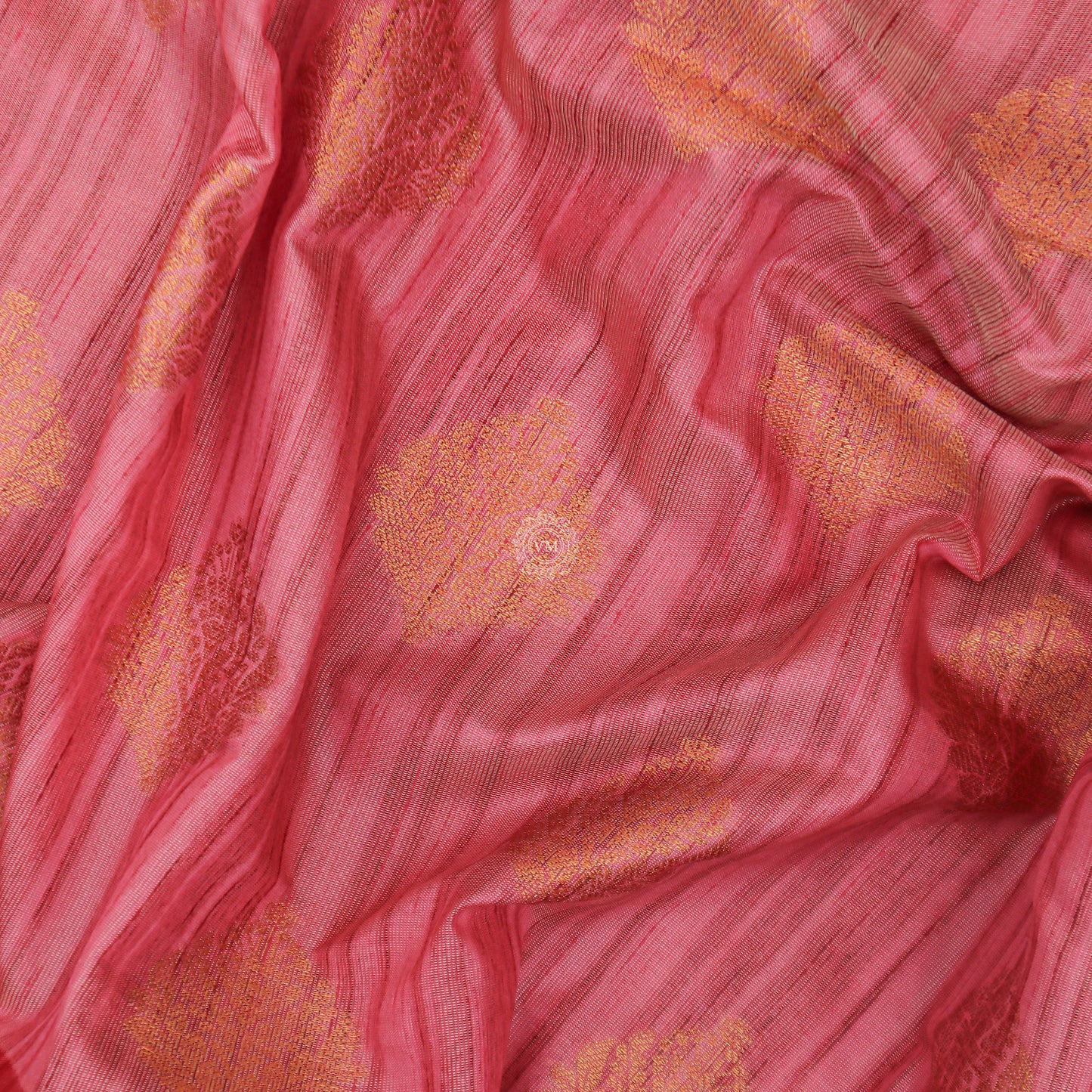 VM23082581 Pinkish red with orange Semi soft silk saree