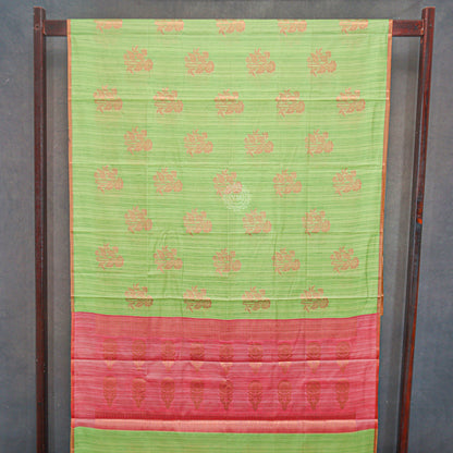 VM23082605 Greenish with Semi soft silk saree