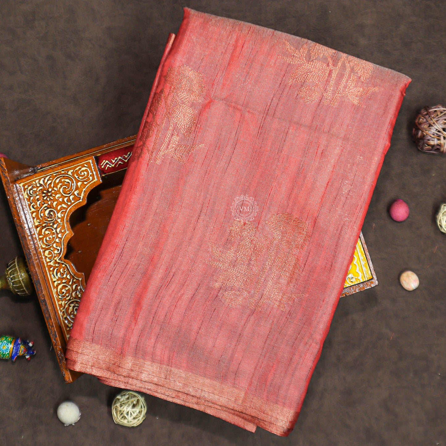 VM23082583 Light reddish with Semi soft silk saree