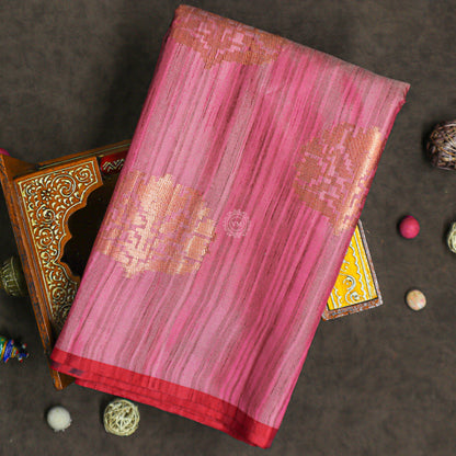 VM23082617 Pinkish with Light green Semi soft silk saree