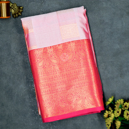 VM23083989 Pinkish red with Red Semi silk saree