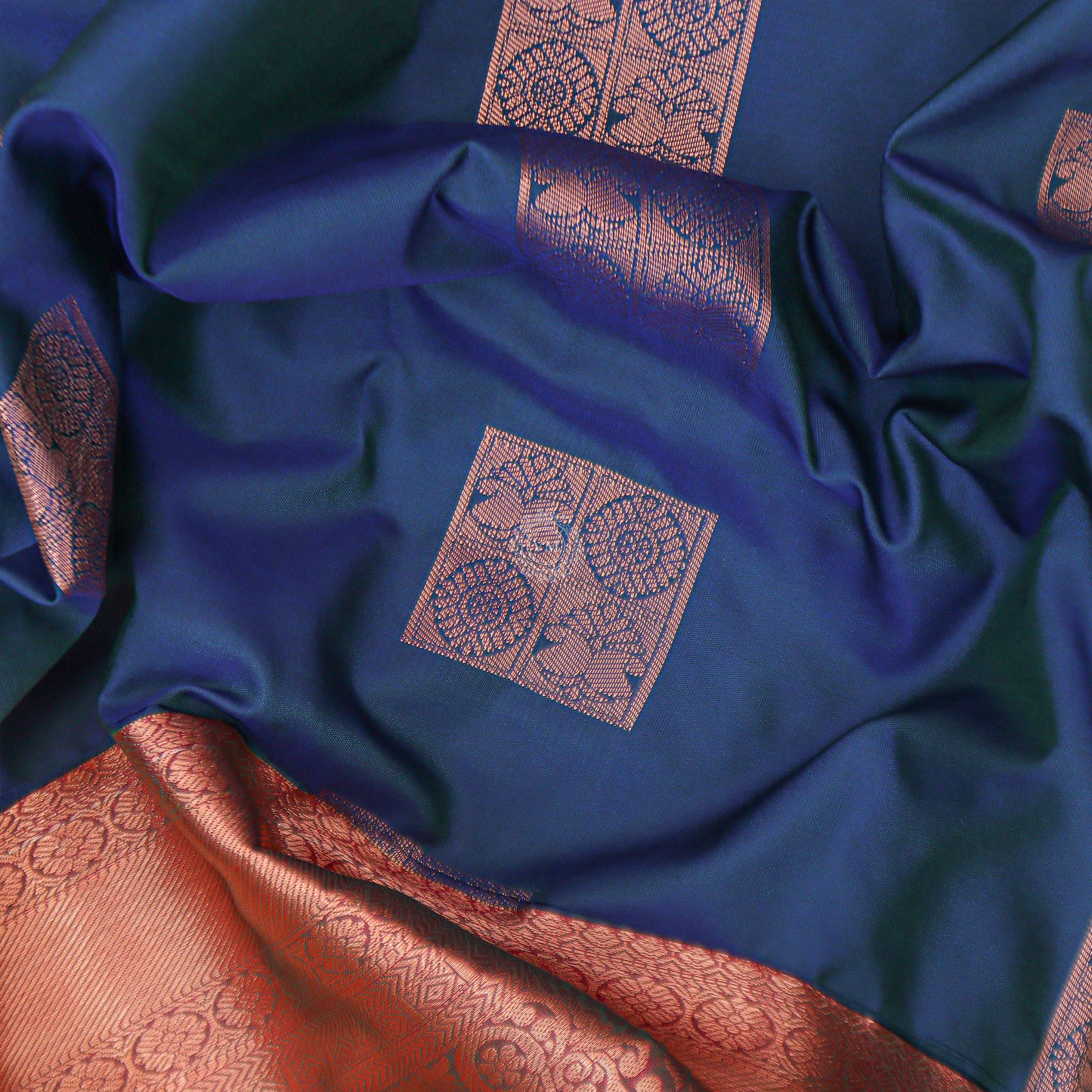 VM23083965 Purply blue with Light reddish Semi silk saree