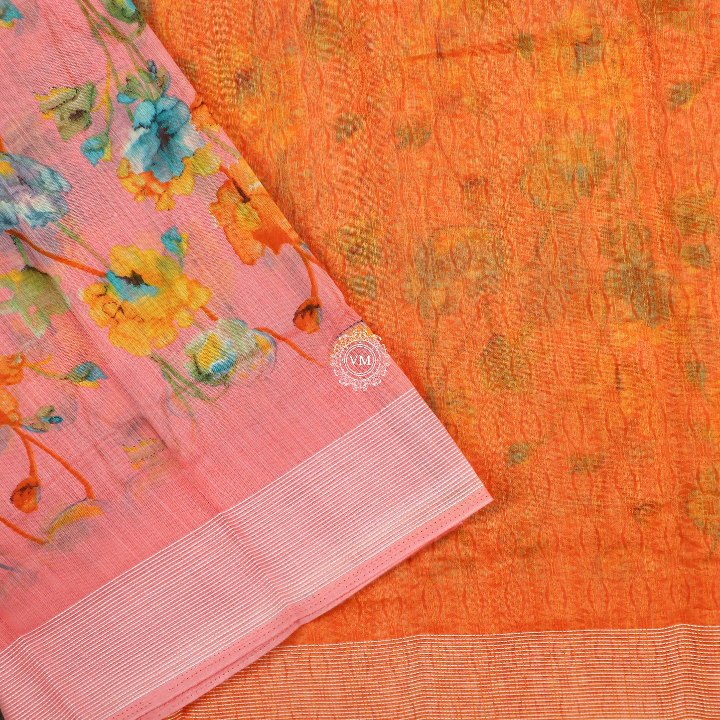 VM Linen Cotton saree VM23057602