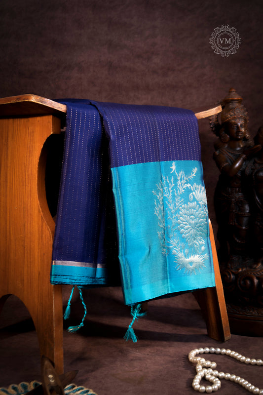 Plum Purple Handloom soft silk saree