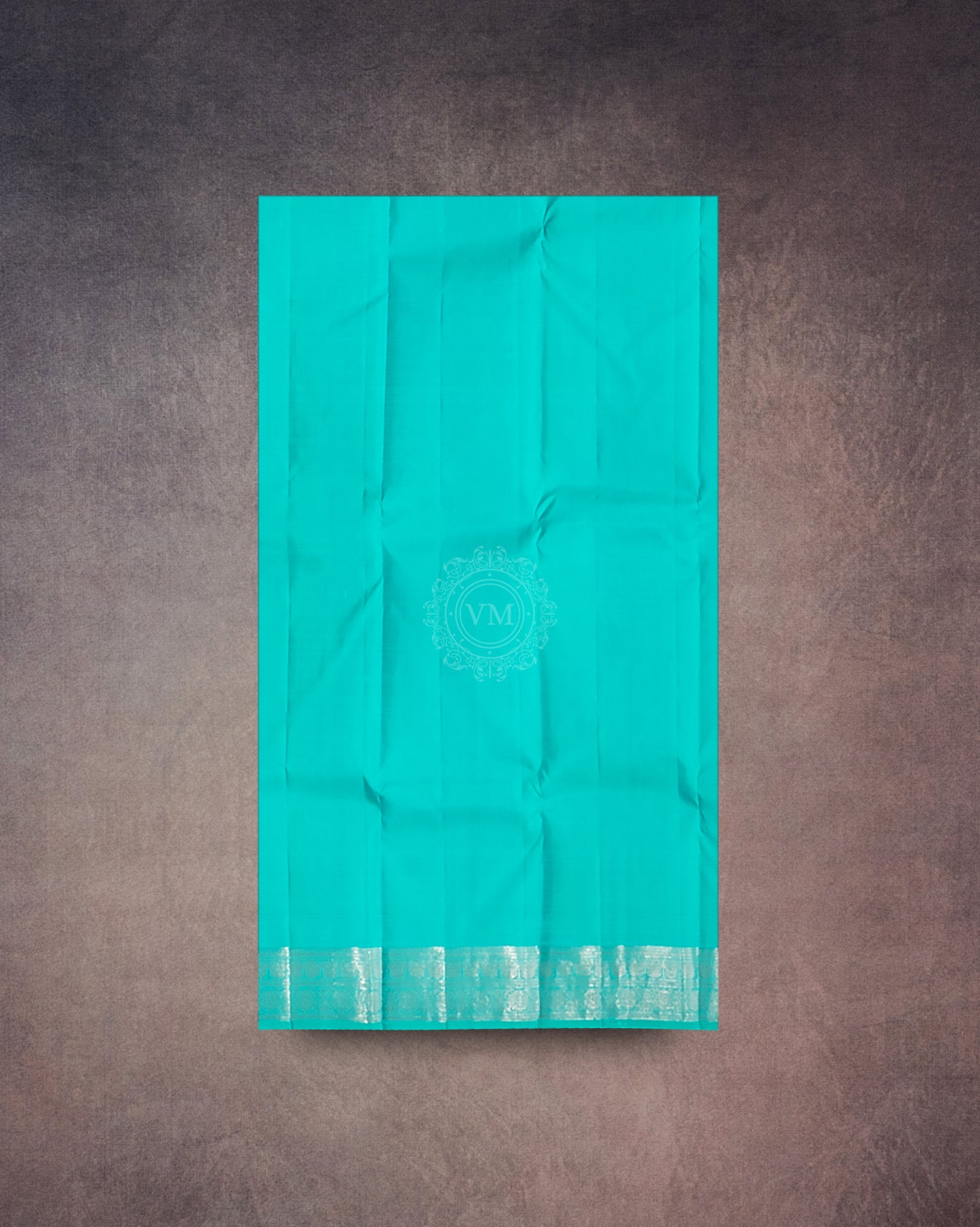 AQUA BLUE COLOUR KANCHIPURAM SILVER ZARI SAREE