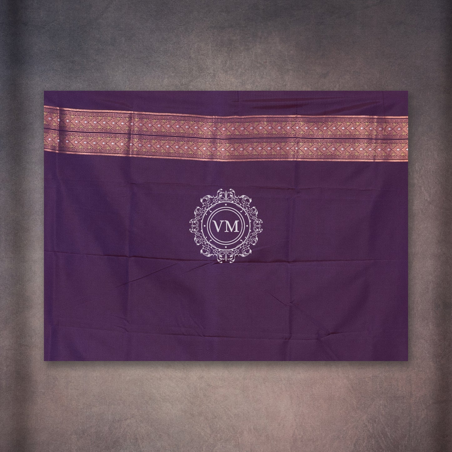 SS59 Beautiful Floral Design Silver Zari  Violet Soft Silk Saree