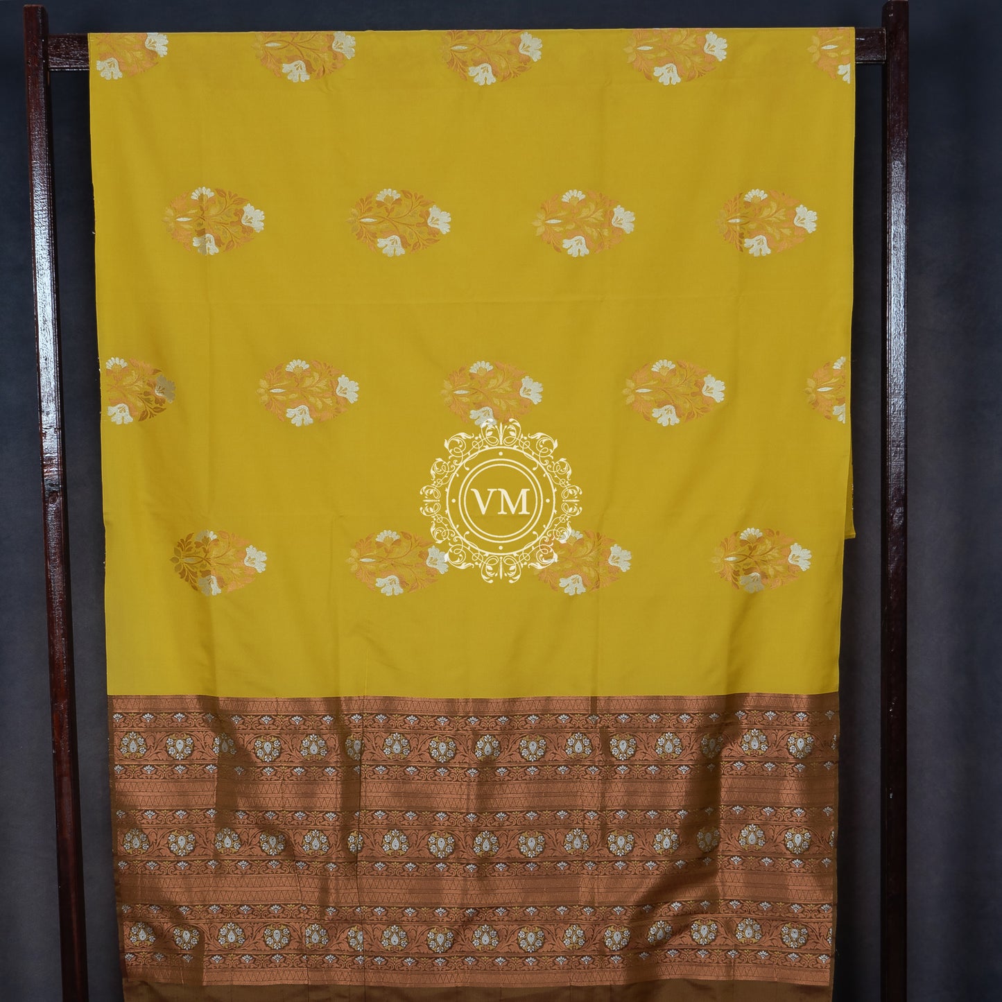 SS79 Lime Green Soft Silk Saree with Beautiful Floral Design